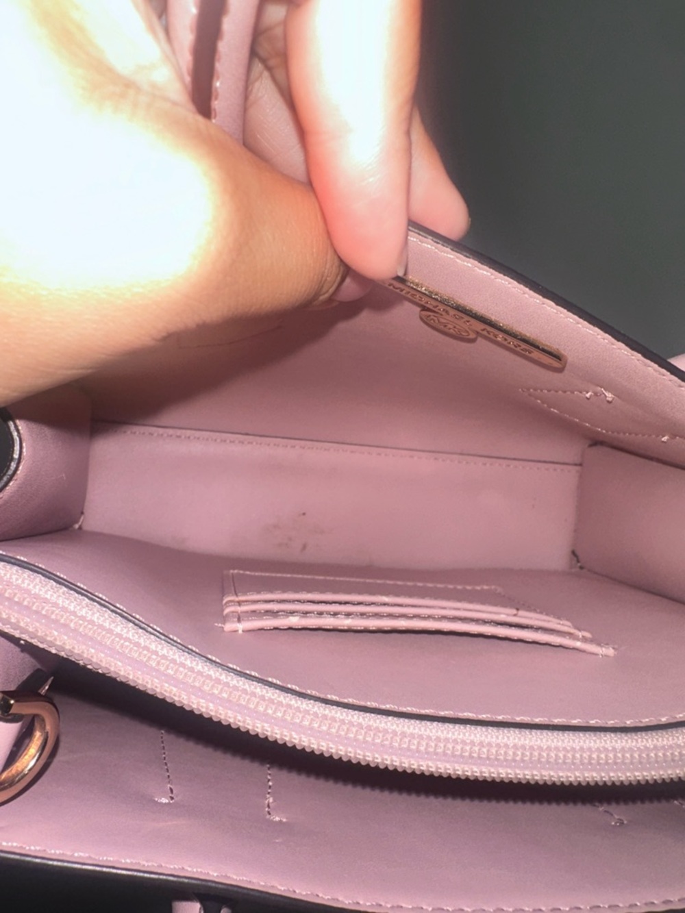 Michael Kors Blush Pink Satchel with Gold Accents NEED GONE ASAP - Picture 4 of 5